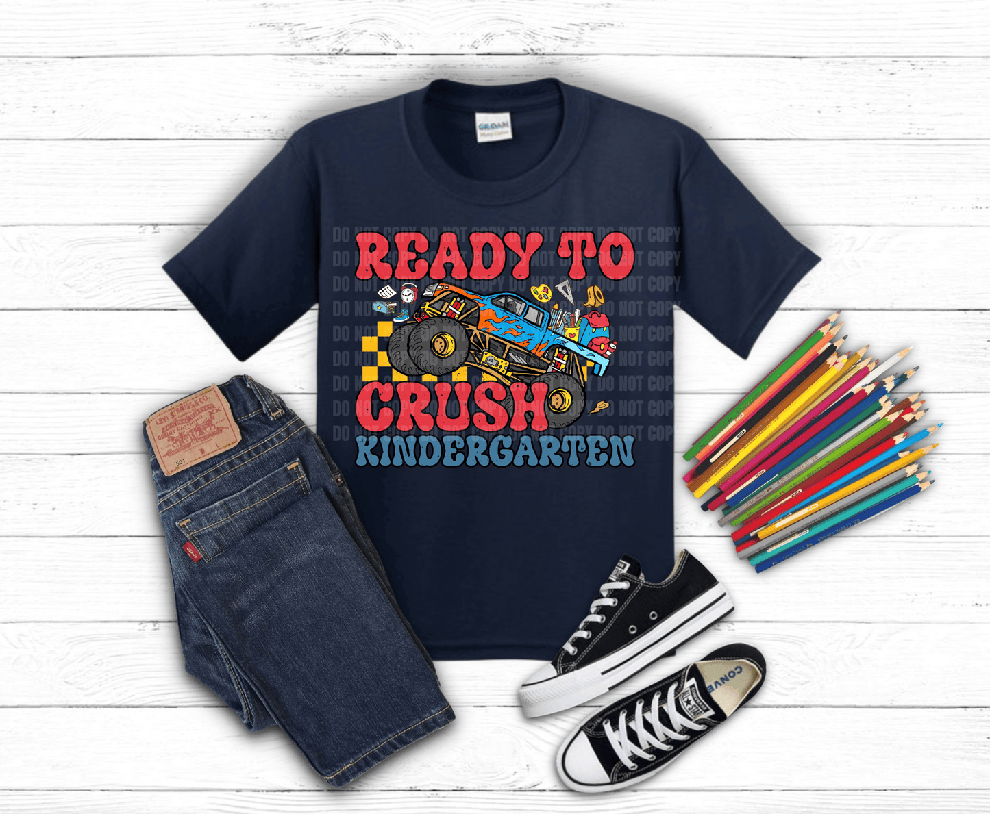 Crush Kindergarten Monster Truck | DTF Heat Transfer