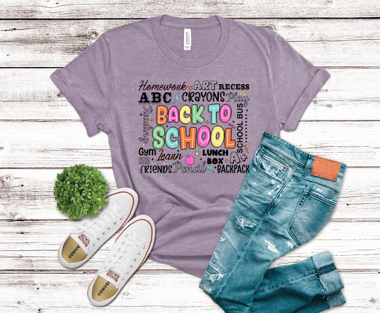 Back To School Words | DTF Heat Transfer