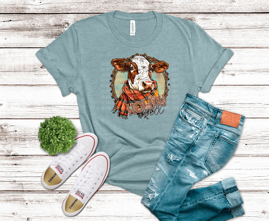 Howdy Fall Cow | DTF Heat Transfer
