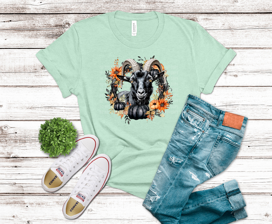Floral Goat | DTF Heat Transfer