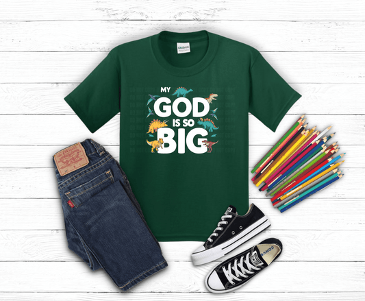 My God Is So Big DTF transfer, ready to press heat transfer for Christian shirts