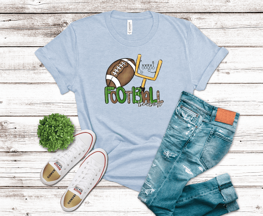 Football Goal Post with goalpost and football DTF transfer, ready to press heat transfer for football shirts