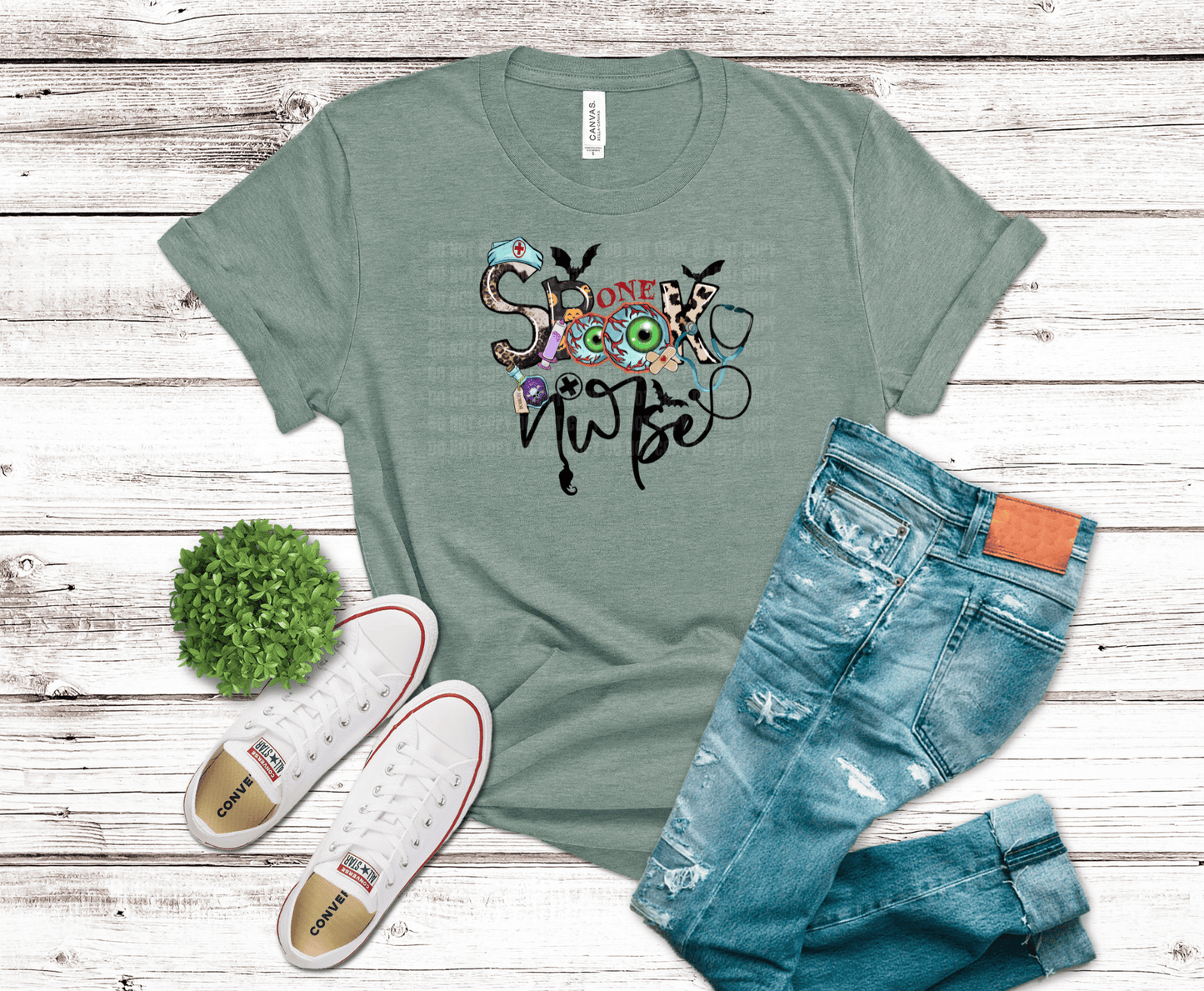 Premade DTF Transfer Gang Sheet For Graphic Tees | Spooky Nurse