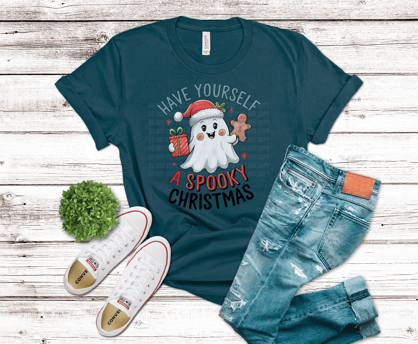 Premade DTF Transfer Gang Sheet For Graphic Tees | Spooky Christmas