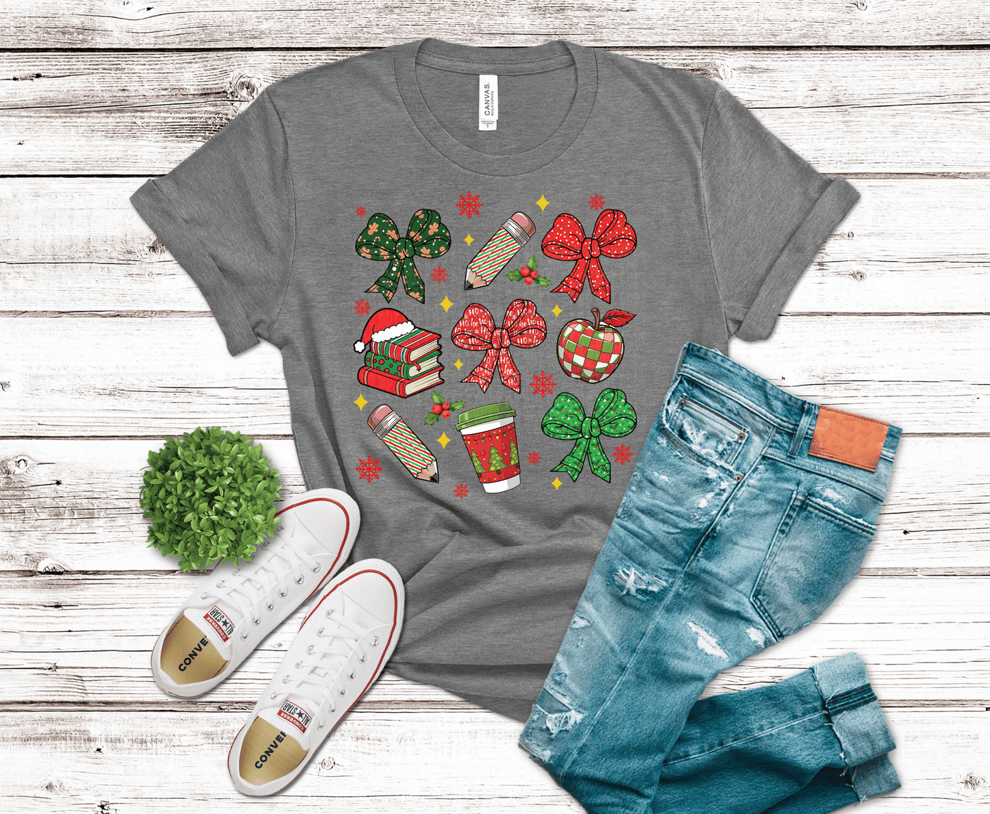 Premade DTF Transfer Gang Sheet For Graphic Tees | Holiday Teacher