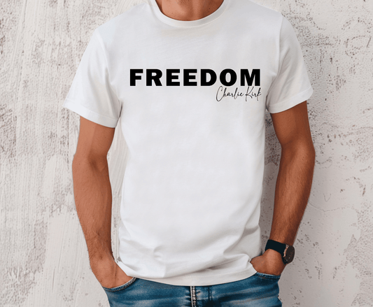 Freedom Charlie Kirk BLK | DTF Heat Transfer