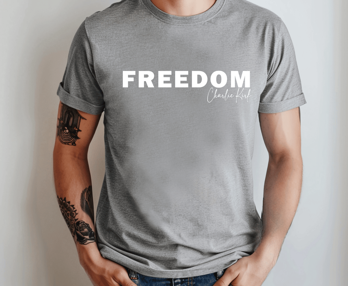 Freedom Charlie Kirk WHT | DTF Heat Transfer