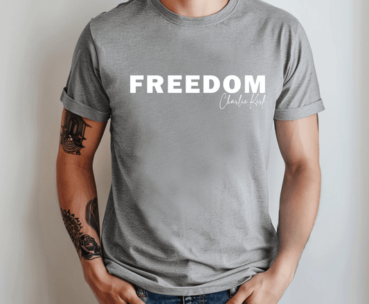 Freedom Charlie Kirk WHT | DTF Heat Transfer