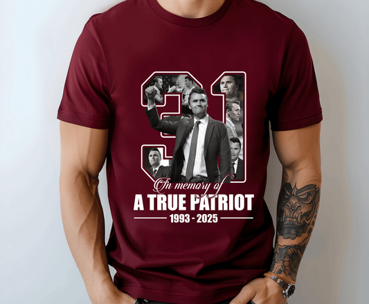 Charlie Kirk 31 WHT | DTF Heat Transfer