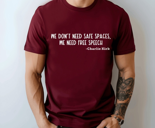 Charlie Kirk Freedom of Speech | DTF Heat Transfer