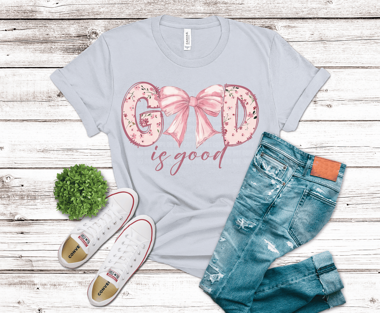 God Is Good Bow | DTF Heat Transfer