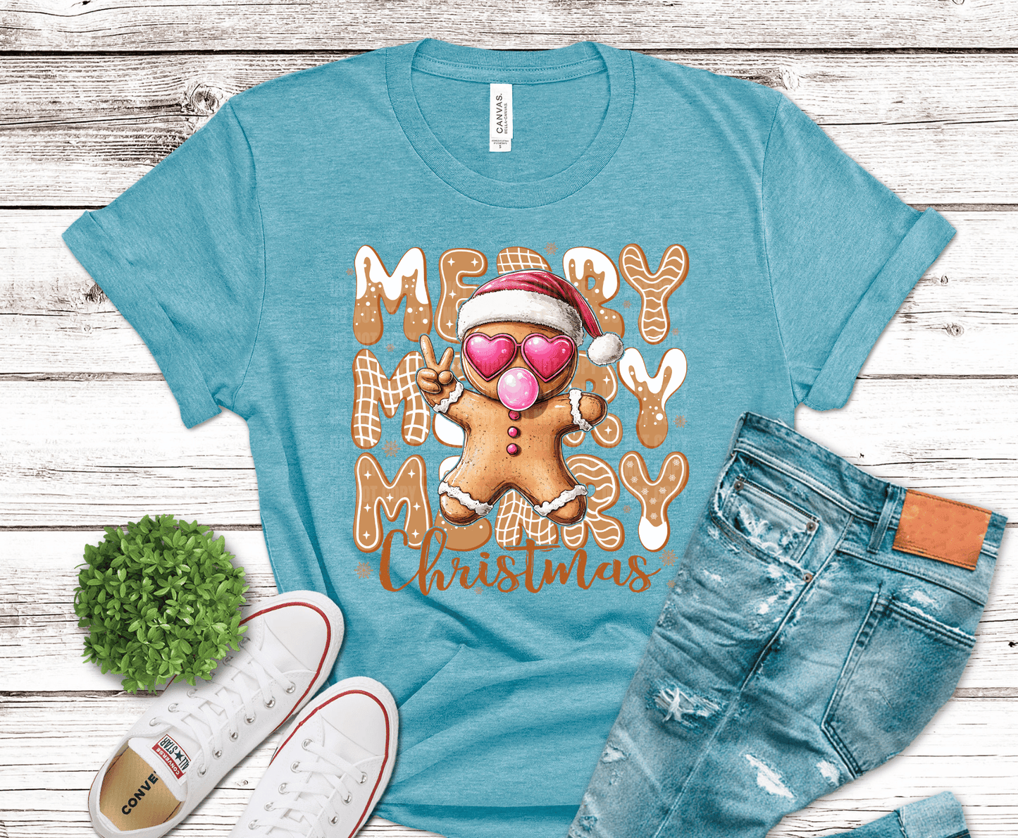 Gingerbread Merry Christmas | DTF Heat Transfer