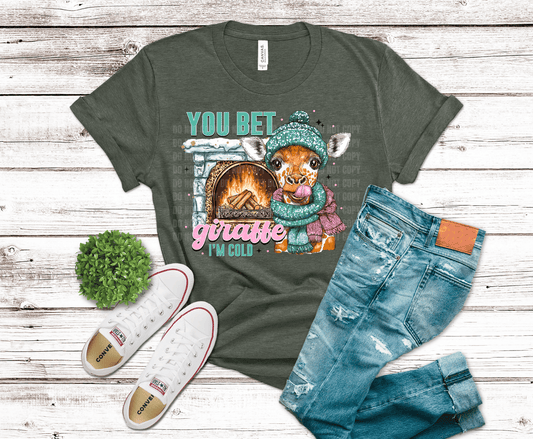 Giraffe I'm Cold | DTF Heat Transfer