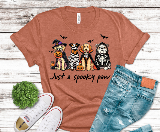 Just A Spooky Paw Dog | DTF Heat Transfer