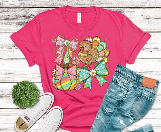 Floral Turkey | DTF Heat Transfer