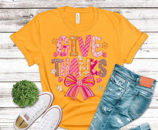 Pink Thanks | DTF Heat Transfer