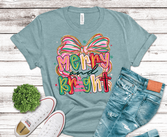 Merry And Bright | DTF Heat Transfer