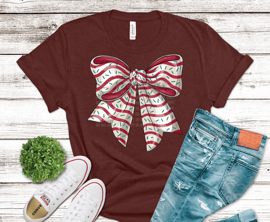 Christmas Cake Bow | DTF Heat Transfer