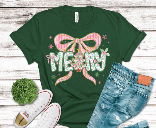 Merry Bow | DTF Heat Transfer
