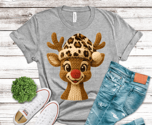 Cheetah Yarn Reindeer | DTF Heat Transfer