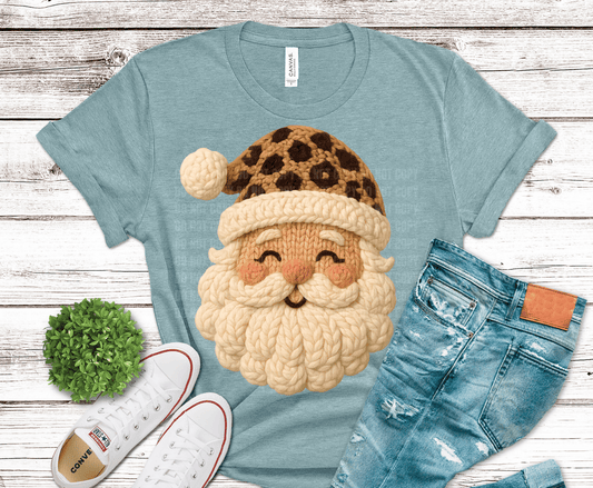 Cheetah Yarn Santa | DTF Heat Transfer