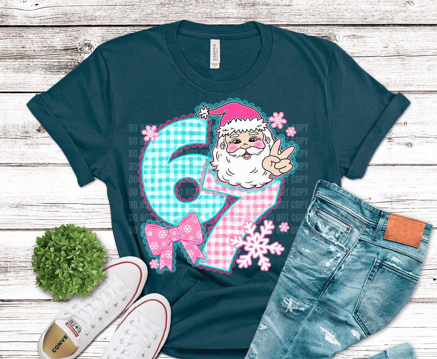 Girly Santa 67 | DTF Heat Transfer