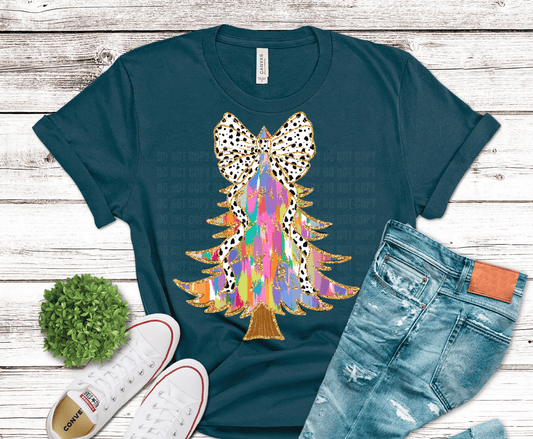Colorful Christmas Tree | DTF Heat Transfer