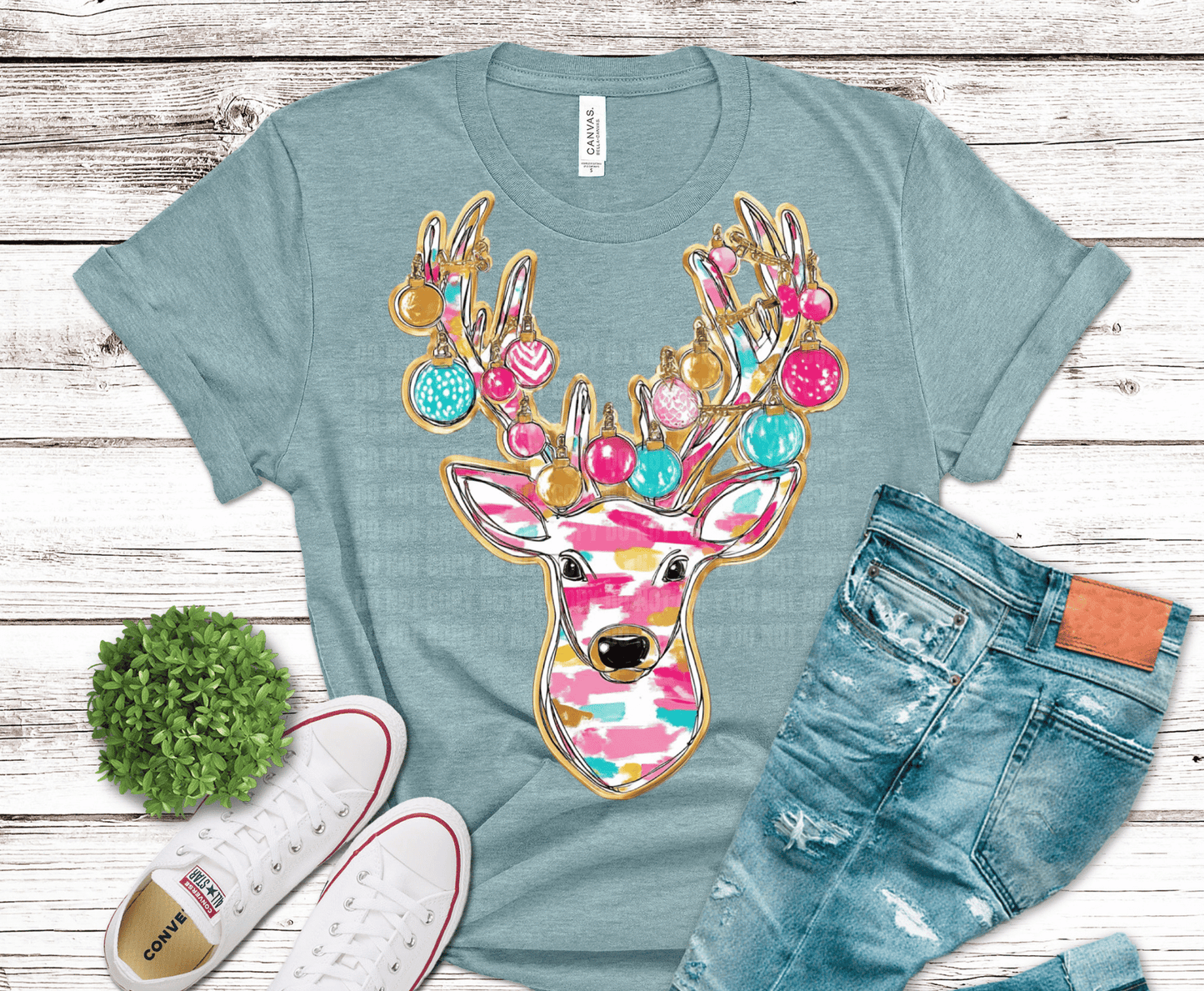 Ornament Antlers | DTF Heat Transfer