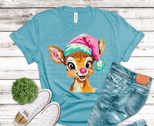 Painted Reindeer | DTF Heat Transfer