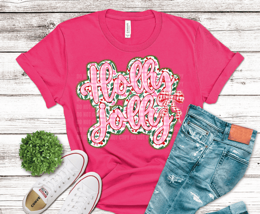 Plaid Holly Jolly | DTF Heat Transfer