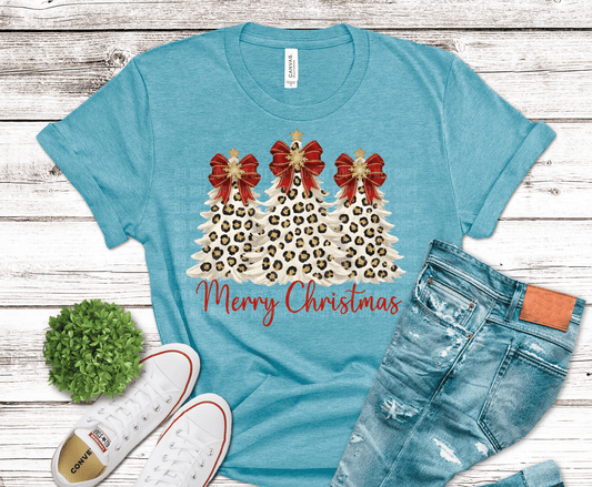 Leopard Red Trees | DTF Heat Transfer