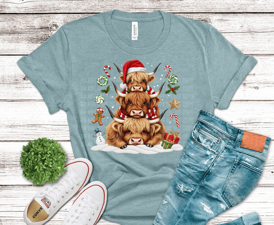 Christmas Highland | DTF Heat Transfer