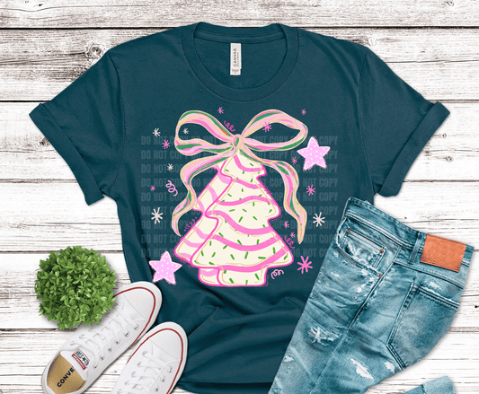 Pink Tree Cake | DTF Heat Transfer