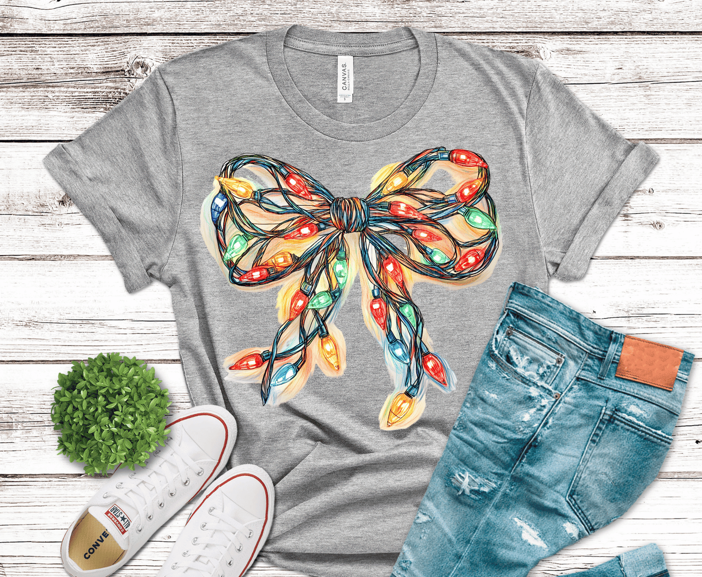 Light Up Bow | DTF Heat Transfer
