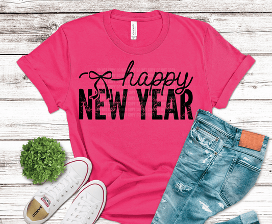 Simple Happy New Year | DTF Heat Transfer