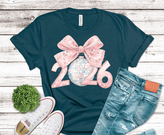 Glitter Bow 2026 | DTF Heat Transfer