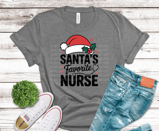 Santas Favorite Nurse | DTF Heat Transfer