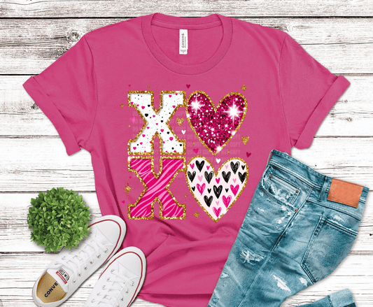 Glitter Brushstroke XO | DTF Heat Transfer