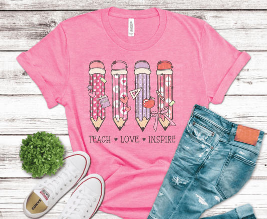 Valentine Pencils | DTF Heat Transfer