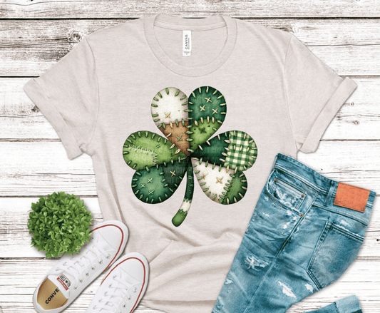 Patchwork Shamrock | DTF Heat Transfer
