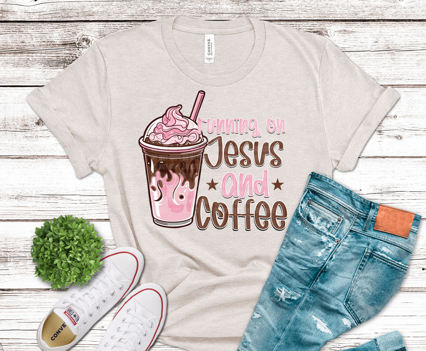 Jesus And Coffee | DTF Heat Transfer
