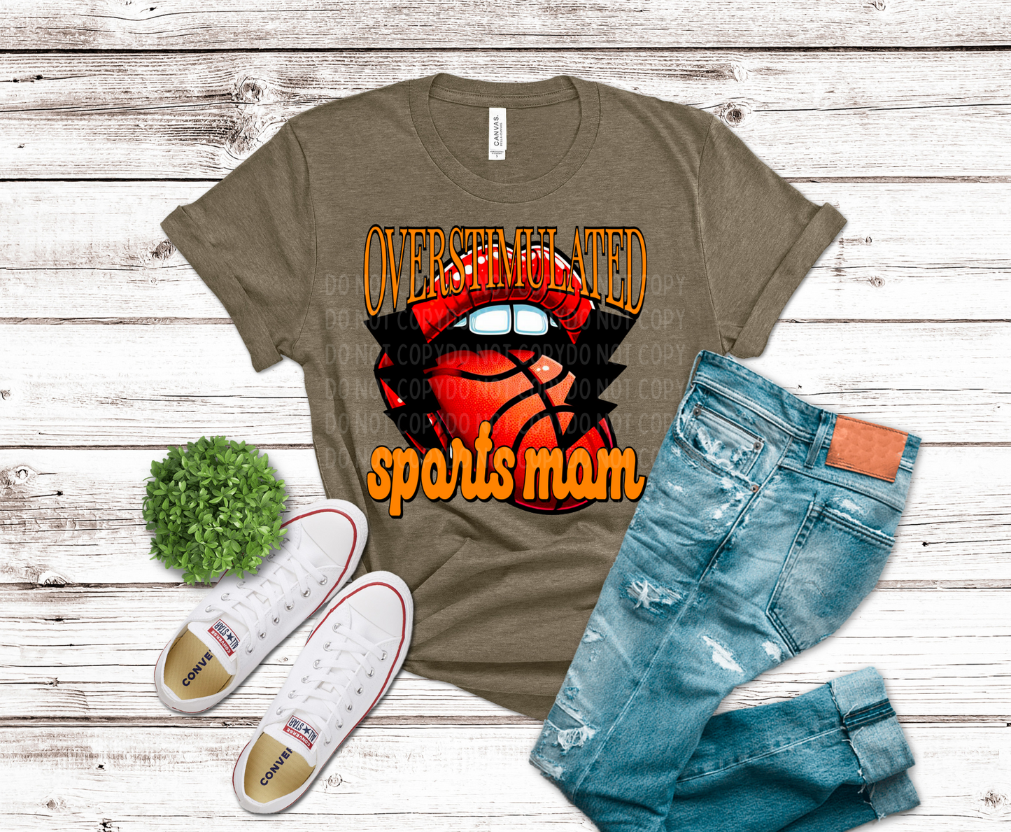 Overstimulated Sports Mom | DTF Heat Transfer