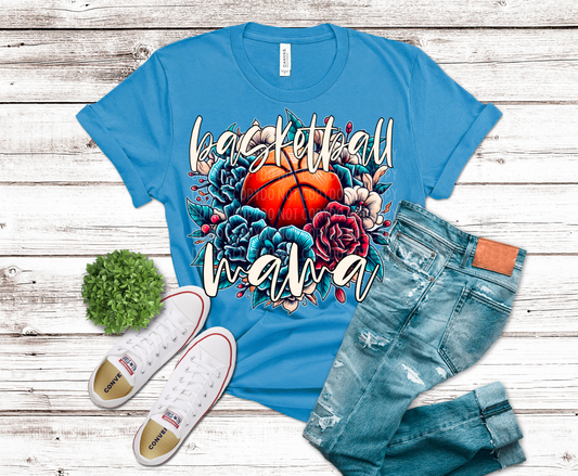 Floral Basketball | DTF Heat Transfer