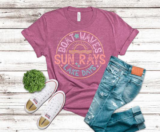 Boat Waves | DTF Heat Transfer