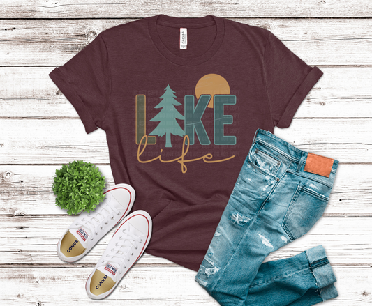 Lake Life Tree | DTF Heat Transfer