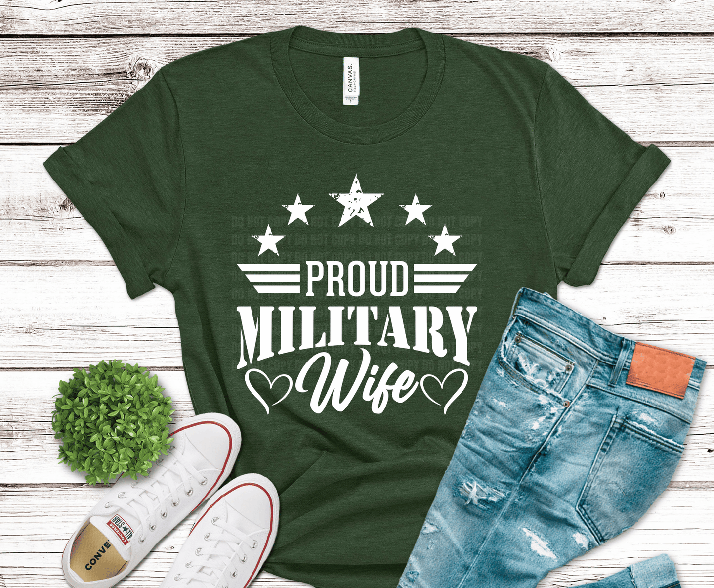 Proud Military Wife | DTF Heat Transfer