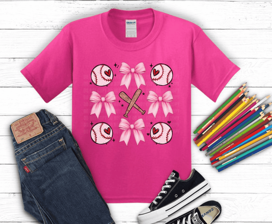 Baseball Bows | DTF Heat Transfer