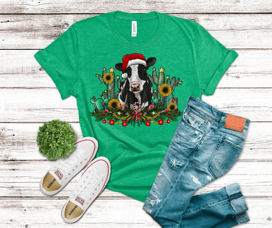Cactus Christmas Cow | DTF