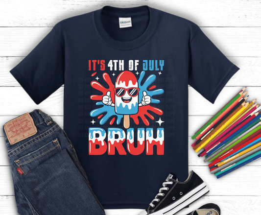 Funny July popsicle design perfect for patriotic summer shirts.