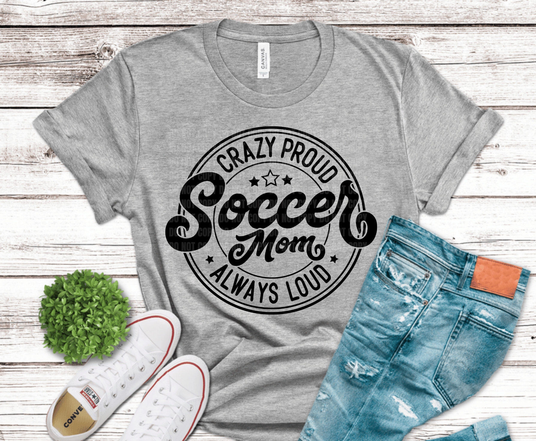 Crazy Proud Soccer Mom design for bold game day apparel.